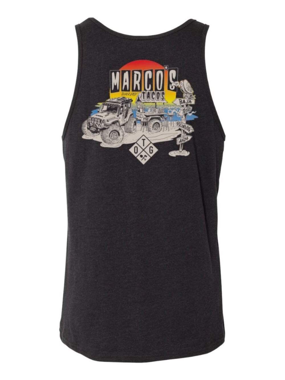 Off The Grid Surplus Marcos Tacos Tank - Charcoal Black